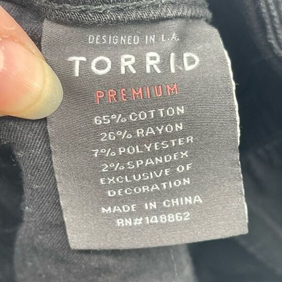 Torrid Womens Skinny Jeans Stretch High Rise Casual Modern Pocket Black Size 12 - Picture 4 of 12